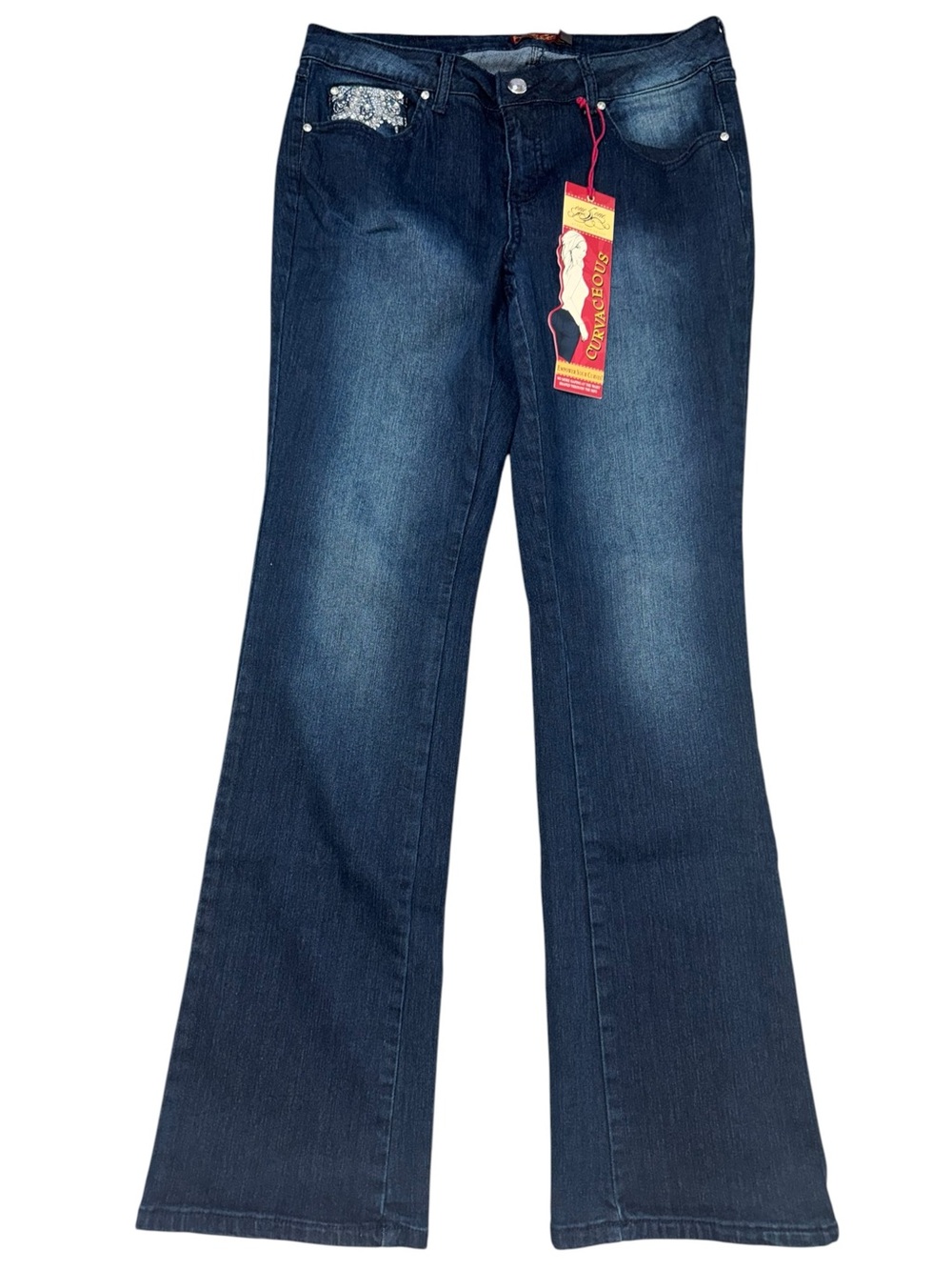 One 5 One Curvaceous Jeans Size 10 NWT Rhinestone Bling Bootcut Y2K